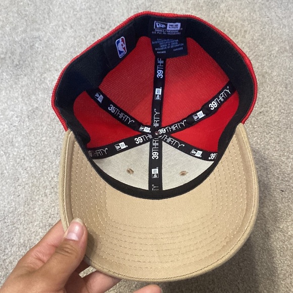 New Era Ripcity Portland Trailblazers Beige Red Hat Size S/M - Picture 3 of 4